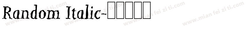 Random Italic字体转换